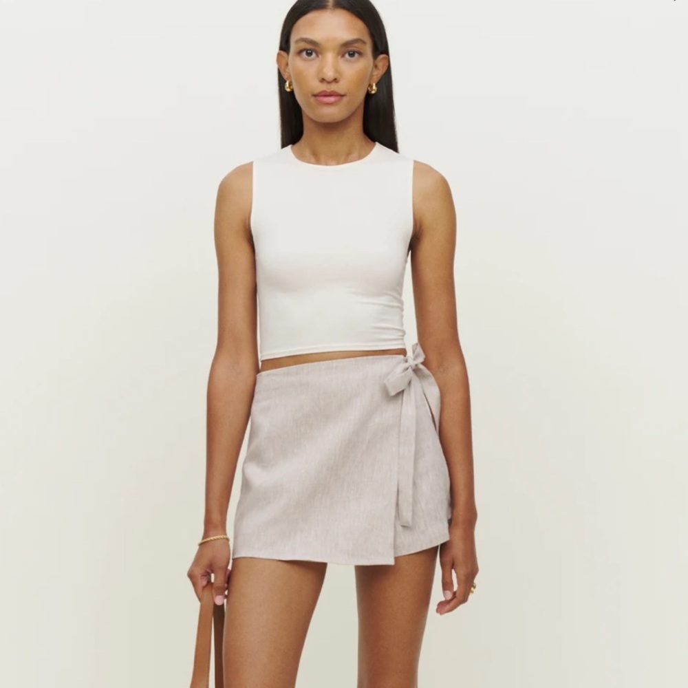 Reformation Eva Linen Skort